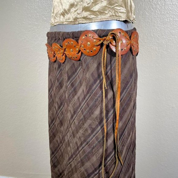 Diesel Women's Brown and Gold Belt